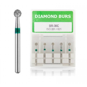 100PCS Diam Diamond Burs 1.6mm FG BR-31C