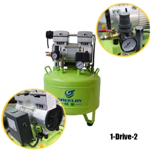 Dental Noiseless Oilless Air Compressor Motors 40L Tank 800W 155L/min