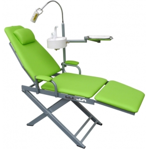 Dental Portable Folding Chair Mobile Unit+5W LED Surgical Light Lamp+Waste Basin