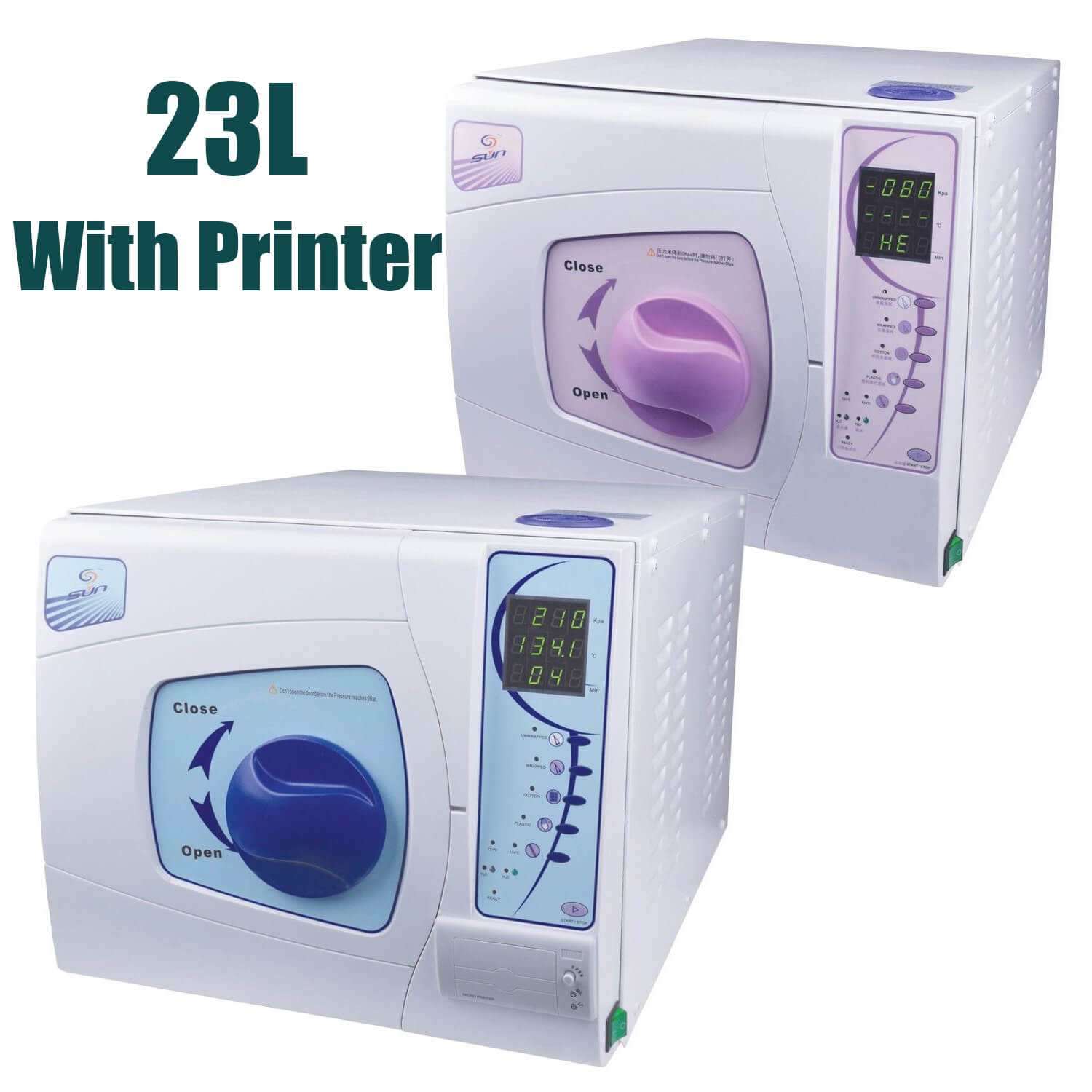 23L Sterlizer Vacuum Steam with Printer 